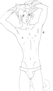 Rating: Questionable Score: 0 Tags: akiwarumono anthro bincento clothing e621 felid male mammal monochrome nipples pantherine simple_background skinny solo underwear User: bunchy7s