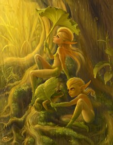 Rating: Safe Score: 0 Tags: ambiguous_gender amphibian blonde_hair brown_eyes detailed_background dryad e621 elemental_creature elemental_humanoid female feral flora_fauna forest frog grass gree group hair hi_res holding_leaf holding_object humanoid leaf leaf_umbrella long_hair nature outside plant plant_humanoid raining sidorova_anna sitting tree umbrella young User: bunchy7s