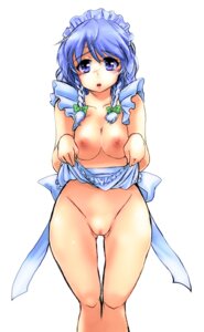 Rating: Explicit Score: 0 Tags: blue_eyes braid breasts buri female highres maid maid_headdress nipples pussy rule34 sakuya_izayoi short_hair silver_hair touhou twin_braids User: bunchy7s