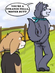 Rating: Safe Score: 0 Tags: 3:4 anthro bailey_(housepets!) black_nose black_pawpads blue_body blue_fur blush breasts butt canid canine canis domestic_dog duo e621 eye_contact female fence fur herding_dog housepets! husky king_(housepets!) looking_at_another looking_back male mammal nogitsunegabriel nordic_sled_dog pastoral_dog pawpads paws raised_tail rear_view scarf seductive side_boob smile spitz standing tail walking welsh_corgi User: bunchy7s