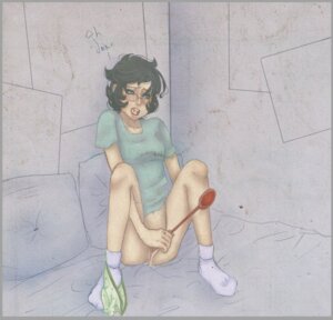 Rating: Explicit Score: 0 Tags: 1girls bed_sheet bedroom black_hair blue_eyes blush buckteeth dialogue female glasses homestuck jane_crocker masturbation mrdoorman ms_paint_adventures no_pants panties_around_leg pillow red_lipstick rule34 shirt short_hair socks solo source_request spoon text white_skin User: bunchy7s