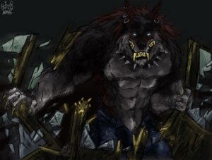 Rating: Safe Score: 0 Tags: anthro aokamidu biped blue_eyes canid canine claws collar dark_theme detailed e621 fangs looking_at_viewer male mammal muscular muscular_anthro muscular_male piercing simple_background solo standing teeth toony User: bunchy7s