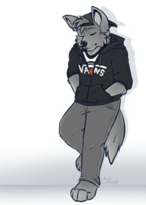 Rating: Safe Score: 0 Tags: 2013 4_toes anthro applepup backwards_baseball_cap backwards_hat barefoot baseball_cap biped black_nose bottomwear canid canine canis clothed clothing e621 eyes_closed feet full-length_portrait fully_clothed fur grey_body grey_fur grey_hair hair hand_in_pocket hands_in_both_pockets hat headgear headwear hoodie jacket leaning leaning_backward male mammal mckinnon on_one_leg pants pockets portrait shirt short_hair simple_background solo standing text text_on_clothing text_on_hoodie text_on_shirt text_on_topwear toes topwear vans_(brand) white_background wolf User: bunchy7s