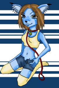 Rating: Safe Score: 0 Tags: anthro bell blue_eyes brown_hair collar e621 felid feline female hair hi_res leash looking_at_viewer lynx mammal nala_(artist) short_hair solo vivi_(malis) User: bunchy7s