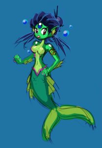 Rating: Questionable Score: 0 Tags: accessory alternate_form aquatic armlet blue_background blue_hair breasts bubble e621 female fin fish_tail full-length_portrait hair hair_accessory hair_bun head_fin humanoid_pointy_ears lipstick makeup matt_bozon merfolk monster_girl_(genre) navel non-mammal_breasts nude official_art pointy_ears portrait red_eyes shantae shantae_(mermaid_form) shantae_(series) simple_background solo split_form wayforward User: bunchy7s