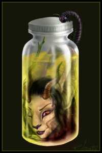 Rating: Questionable Score: 0 Tags: 2007 arthropod blood bodily_fluids container decapitation e621 female glamfur gore head_in_a_jar horn humanoid_pointy_ears insect jar langurhali millipede myriapod one_eye_closed pickled pointy_ears severed_body_part severed_head solo vera_(artist) vera_(vera) wink User: bunchy7s