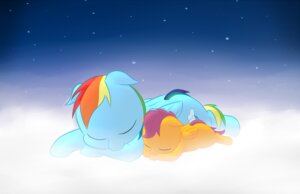 Rating: Safe Score: 0 Tags: blue_body blue_feathers blue_fur cloud duo e621 equid equine eyes_closed feathered_wings feathers female feral friendship_is_magic fur hair hasbro mammal multicolored_hair my_little_pony mythological_creature mythological_equine mythology nude orange_body orange_feathers outside pegasus purple_hair rainbow_dash_(mlp) rainbow_hair roxenmage scootaloo_(mlp) sky sleeping star wings User: bunchy7s