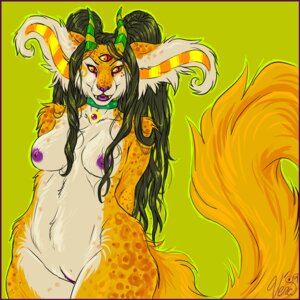Rating: Explicit Score: 0 Tags: 1:1 2009 anthro breasts collar e621 female genitals glamfur horn langurhali multi_eye nipples nude solo tail vera_(artist) vera_(vera) vulva User: bunchy7s
