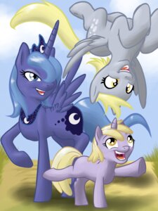Rating: Safe Score: 0 Tags: cloud cool_colors cutie_mark derpy_hooves_(mlp) detailed_background dinky_hooves_(mlp) e621 equid equine feathered_wings feathers female feral foxshine friendship_is_magic group hasbro hi_res horn mammal my_little_pony mythological_creature mythological_equine mythology outside pegasus princess_luna_(mlp) quadruped sky tail toony unicorn upside_down winged_unicorn wings young young_feral User: bunchy7s