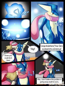 Rating: Safe Score: 0 Tags: 3:4 amphibian animal_noises anthro blonde_hair blue_body blush blush_lines cherry_the_trainer_(redimplight) comic croaking digital_media_(artwork) duo e621 english_text evolution_(transformation) eyes_closed female generation_6_pokemon greninja hair hug human kissing male mammal membrane_(anatomy) nintendo pokemon pokemon_(species) pokemon_speak redimplight standing surprised text tongue tongue_out transformation webbed_hands wide_eyed yellow_eyes zero_(redimplight) User: bunchy7s