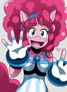 Rating: Safe Score: 0 Tags: 2012 afro anthro anthrofied blue_eyes bracelet clothed clothed_anthro clothed_female clothing curly_hair digital_media_(artwork) e621 earth_pony english_text equid equine female female_anthro friendship_is_magic hair half-length_portrait hasbro hi_res horse jewelry kinky_hair looking_at_viewer mammal my_little_pony open_mouth pink_hair pinkie_pie_(mlp) pony portrait restraints smile solo sssonic2 tail text User: bunchy7s