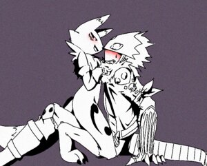Rating: Safe Score: 0 Tags: anthro bandai_namco bedroom_eyes beelzemon black_nose black_sclera blush bodily_fluids canid canine chest_tuft clothed clothing clothing_pull digimon digimon_(species) dominant duo e621 eye_contact facial_markings female fur half-closed_eyes head_markings jacket looking_at_another male male/female mammal markings monochrome narrowed_eyes on_top open_mouth renamon seductive shirt shirt_grab shirt_pull straddling sweat takao-hikari topwear topwear_pull tuft User: bunchy7s