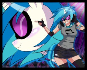 Rating: Safe Score: 0 Tags: 2012 5:4 alternate_species biped black_border border clothed clothing disc_jockey e621 equid equine eyewear female friendship_is_magic glasses hair hasbro hi_res horn human humanized mammal music my_little_pony mythological_creature mythological_equine mythology ninja-8004 shadow smile solo unicorn vinyl_scratch_(mlp) User: bunchy7s