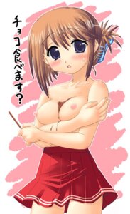 Rating: Questionable Score: 0 Tags: 1girls blush breast_hold breasts clothing female hase_yu komaki_manaka medium_breasts pocky rule34 skirt solo to_heart_(series) to_heart_2 topless translation_request User: bunchy7s