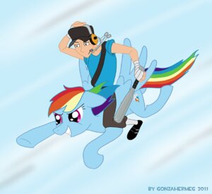 Rating: Safe Score: 0 Tags: baseball_bat bat_(object) blue_body blue_feathers blue_fur crossover detailed_background duo e621 equid equine feathered_wings feathers female feral flying friendship_is_magic fur gonzahermeg hair hasbro human mammal multicolored_hair multicolored_tail my_little_pony mythological_creature mythological_equine mythology outside pegasus purple_eyes rainbow_dash_(mlp) rainbow_hair rainbow_tail riding scout_(team_fortress_2) sky skyscape tail team_fortress_2 toony valve valve_corporation wings User: bunchy7s