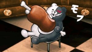 Rating: Safe Score: 0 Tags: animated animated_gif anthro bear belly biped black_body black_eyes black_fur chair danganronpa danganronpa_2 e621 eating food fur furniture genetic_chimerism glistening grasp grin ham happy holding_food holding_meat holding_object inside japanese japanese_text loop low_res male mammal meat monokuma multicolored_body multicolored_fur open_mouth plushie pork red_eyes shadow short_playtime sitting slightly_chubby smile solo spike_chunsoft teddy_bear teeth text toy two_tone_body two_tone_fur unknown_artist white_body white_fur User: bunchy7s