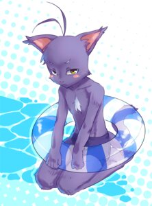 Rating: Safe Score: 0 Tags: abstract_background anthro biped blush bottomwear chest_tuft clothed clothing domestic_cat e621 felid feline felis fur inflatable kawaiihuguri kneeling looking_at_viewer male mammal morenatsu pawpads paws pink_nose pinup pool_toy pose shin_kuroi shorts simple_background skinny solo swim_ring swimwear tail topless tuft water yellow_eyes User: bunchy7s