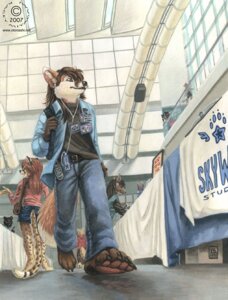 Rating: Safe Score: 0 Tags: 2007 4_toes 5_fingers anthro anthrocon badge bag barefoot biped bottomwear canid canine cheetah claws clothed clothed_anthro clothed_female clothed_male clothing dated denim denim_bottomwear denim_clothing dipstick_tail e621 earbuds electronics equid equine feet felid feline female female_anthro fingers fox fully_clothed fully_clothed_anthro fully_clothed_female fully_clothed_male fur group hair headphones horse humanoid_hands inside jeans kacey long_hair long_tail low-angle_view male male_anthro male_focus mammal mark_mccloud_(swordfox) markings pantherine pants pawpads red_fox shirt solo_focus spots spotted_body spotted_fur spotted_markings spotted_tail standing tail tail_markings text toe_claws toes topwear true_fox walking watermark User: bunchy7s