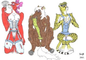 Rating: Explicit Score: 0 Tags: 2003 accessory anthro bow_(feature) bow_accessory bow_ribbon breasts cheetah clothing corset domestic_cat e621 ear_piercing equid equine felid feline felis female genitals goonda group hair_accessory hair_bow hair_ribbon hand_fan hooves horse lingerie mammal nancy piercing ribbons saban's_adventures_of_oliver_twist saban's_oliver_twist striptease swift_(artist) swifty_nimblefoot the_silver_brumby topwear vulva User: bunchy7s