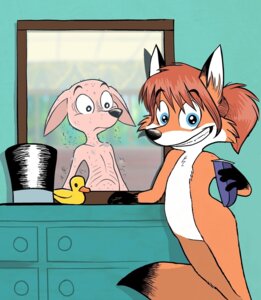 Rating: Questionable Score: 0 Tags: anthro blue_eyes canid canine clothing dana_simpson dipstick_tail duo e621 female flat_chested fox fur hat headgear headwear male mammal markings millicent_mudd multicolored_body multicolored_fur nude orange_body orange_fur ozy_and_millie ozymandias_llewellyn shaved shaving smile tail tail_markings third-party_edit two_tone_body two_tone_fur white_body white_fur young young_anthro User: bunchy7s