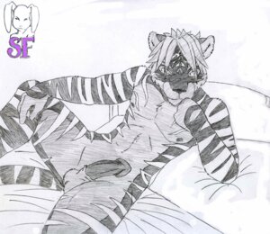 Rating: Explicit Score: 0 Tags: anthro balls black_body black_fur e621 felid fur genitals half-erect looking_at_viewer male mammal nude pantherine penis pinup pose reclining simple_background solo stripes suicide_furs tail tiger white_background white_body white_fur zeric User: bunchy7s