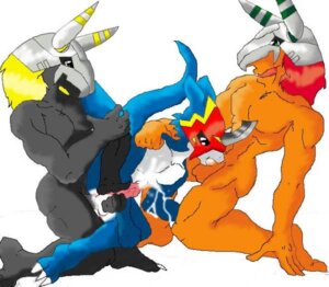 Rating: Explicit Score: 0 Tags: anthro blackwargreymon buggery color digimon digimon_(species) dragon fellatio flamedramon interspecies male male_only multiple_males oral rule34 scalie wargreymon yaoi User: bunchy7s