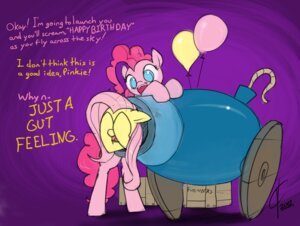 Rating: Safe Score: 0 Tags: 2012 asking asking_another asking_why asking_why_not balloon blue_eyes cannon color_coded color_coded_text covering covering_eyes covering_face dialogue duo e621 earth_pony english_text equid equine female feral fluttershy_(mlp) friendship_is_magic fur fuse hair hasbro horse inflatable mammal my_little_pony name_drop name_in_dialogue open_mouth pink_body pink_fur pink_hair pinkie_pie_(mlp) pony purple_background question ranged_weapon rope simple_background stating_intentions tail talking_to_another text valcron weapon wheel yellow_body yellow_fur User: bunchy7s