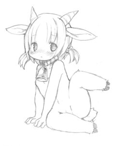 Rating: Explicit Score: 0 Tags: 4:5 anthro bell blush bovid breasts caprine collar e621 female genitals goat horn kishibe loli mammal nipples simple_background solo vulva white_background young young_anthro young_female User: bunchy7s
