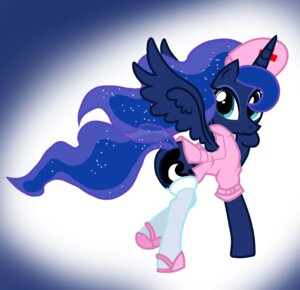 Rating: Safe Score: 0 Tags: absurd_res blue_body blue_eyes blue_feathers blue_hair clothing cosmic_hair cutie_mark e621 equid equine ethereal_hair feathered_wings feathers female feral footwear friendship_is_magic gradient_background hair hasbro hi_res horn legwear looking_at_viewer looking_back mammal my_little_pony mythological_creature mythological_equine mythology nurse nurse_clothing nurse_uniform princess_luna_(mlp) pyruvate quadruped raised_wings shoes simple_background sitting socks solo starry_hair stockings tail uniform winged_unicorn wings User: bunchy7s
