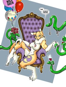 Rating: Explicit Score: 0 Tags: anthro bandai_namco black_sclera breasts canid canine consentacles curvy_figure digimon digimon_(species) dipstick_tail e621 female fur genitals hi_res hourglass_figure mammal markings renamon small_waist solo tail tail_markings tentacles vulva white_body white_fur wide_hipped_anthro wide_hipped_female wide_hips yawg yellow_body yellow_fur User: bunchy7s