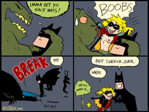 Rating: Explicit Score: 0 Tags: 00s 1girls 2000s 2008 2boys batman batman_(bruce_wayne) batman_(series) blonde_female blonde_hair breasts bruce_wayne comic cute dc dc_comics dialogue female flashing flashing_breasts happy harley_quinn head_pat hellstroem hug killer_croc male nipples robin_(dc) robin_(dc)_(other) rule34 smile speech_bubble User: bunchy7s