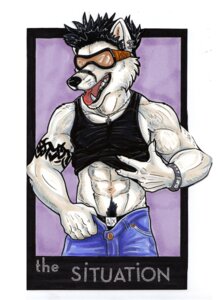 Rating: Questionable Score: 0 Tags: abs anthro arctic_fox bottomwear canid canine clothing denim denim_bottomwear denim_clothing e621 eyewear fox goggles guido hair_gel jeans likeshine male mammal muscular muscular_anthro muscular_male navel open_mouth pants pubes shirt solo tank_top teeth tongue topwear true_fox User: bunchy7s