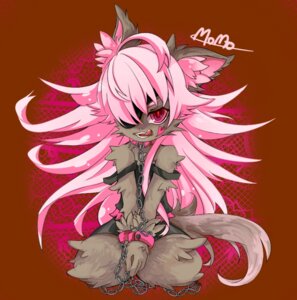 Rating: Questionable Score: 0 Tags: arms_bound_to_collar bdsm bondage bound chain chibi collar cuff_(restraint) cuffs_to_collar e621 eye_patch eyewear female hair heart_symbol kemono kneeling pink_eyes pink_hair restraints solo submissive submissive_female tail tongue tongue_out toumitu User: bunchy7s