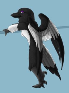 Rating: Questionable Score: 0 Tags: anthro avian beak bird black_beak black_claws bleuhawke breasts claws corvid e621 eurasian_magpie eyeshadow feathered_wings feathers female hi_res holarctic_magpie leaning magpie_(corvid) makeup non-mammal_breasts nude oscine passerine rictal_bristles side_boob solo tail tail_feathers wings User: bunchy7s