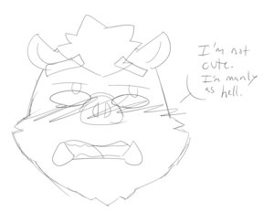 Rating: Safe Score: 0 Tags: anthro blush e621 eyewear glasses hi_res male mammal monochrome sketch solo suid suine sus_(pig) tusks vii_rii_(vrart1) vrart1 wild_boar User: bunchy7s
