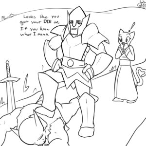 Rating: Safe Score: 0 Tags: 1:1 2011 anthro asotil bethesda_game_studios black_and_white e621 exclamation_point felid female gesture gharug_gro-upp group heart_symbol human humanoid humor imperial katia_managan khajiit male mallorys_beast mammal melee_weapon microsoft monochrome oblivion orc prequel_adventure pun sword tail tail_gesture tail_heart the_elder_scrolls weapon User: bunchy7s