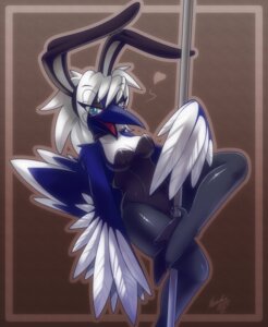 Rating: Explicit Score: 0 Tags: anthro avian biped bird bodily_fluids breasts bunny_costume bustier camel_toe clothed clothing corvid costume dancing e621 eurasian_magpie fake_ears fake_rabbit_ears female footwear fully_clothed genital_fluids heart_symbol hi_res high_heels holarctic_magpie kry legwear magpie_(corvid) nancher nipple_outline non-mammal_breasts oscine passerine pole pole_dancing shoes solo stockings suit thigh_highs tight_clothing vaginal_fluids User: bunchy7s