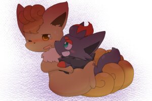 Rating: Questionable Score: 0 Tags: 3:2 ambiguous_feral ambiguous_gender black_inner_ear black_tuft blush bodily_fluids brown_body brown_eyes brown_fur brown_inner_ear brown_nose canid canine chibi drooling duo e621 feral fur generation_1_pokemon generation_5_pokemon gloves_(marking) grey_body grey_fur mammal markings multi_tail neck_tuft nintendo one_eye_closed open_mouth pawpads pink_pawpads pokemon pokemon_(species) red_body red_fur saliva simple_background size_difference sweat syationthecop tail teal_eyes tears teeth tuft vulpix white_background zorua User: bunchy7s