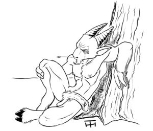 Rating: Explicit Score: 0 Tags: anthro balls biped bovid caprine e621 genitals goat half-erect hooves horn humanoid_genitalia humanoid_penis male mammal monochrome nude penis plant pose sitting sketch solo thickhorn_(artist) tree wood User: bunchy7s