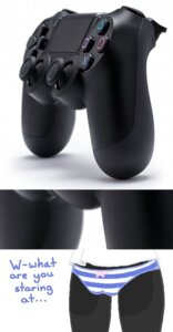 Rating: Questionable Score: 0 Tags: animate_inanimate bottomwear camel_toe clothing controller dualshock dualshock_4 e621 english_text female game_controller humor not_furry panties pattern_bottomwear pattern_clothing pattern_panties pattern_underwear playstation playstation_4 playstation_button_symbol playstation_controller shirt solo sony_corporation sony_interactive_entertainment striped_bottomwear striped_clothing striped_panties striped_underwear stripes text topwear underwear unknown_artist wireless_controller User: bunchy7s