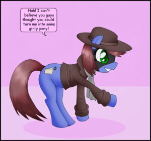 Rating: Questionable Score: 0 Tags: alternate_species assimilation black_border body_horror border clothing crossgender cutie_mark e621 earth_pony english_text equid equine fan_character female feral friendship_is_magic gender_transformation hasbro hat headgear headwear horse ironic mammal my_little_pony oblivious ponification pony solo tail text transformation unknown_artist User: bunchy7s