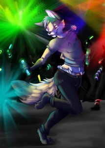 Rating: Questionable Score: 0 Tags: 2010 ageplay anthro black_body black_fur black_nose bottomwear canid canine claws clothed clothing dancing denim denim_bottomwear denim_clothing diaper diaper_peekage diaper_under_clothing e621 fox fur glowstick glowsticking group infantilism jeans jewelry leg_markings male mammal markings orange_body orange_fur pants paws pupspace rave red_eyes roleplay socks_(marking) solo_focus tail wearing_diaper User: bunchy7s