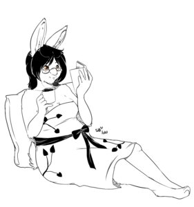 Rating: Safe Score: 0 Tags: annamarie anthro e621 eyewear female glasses lagomorph leporid mammal minettefraise rabbit reading simple_background slightly_chubby solo white_background User: bunchy7s