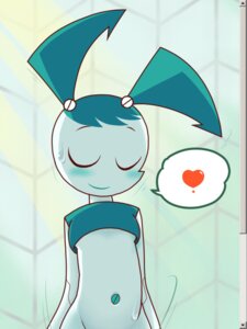 Rating: Questionable Score: 0 Tags: 2008 3:4 android blue_hair blush bodily_fluids bottomless clothed clothing crop_top e621 enpitsu_(pencil) eyes_closed fake_scrollbar female green_body green_hair hair heart_symbol humanoid jenny_wakeman machine midriff my_life_as_a_teenage_robot navel nickelodeon not_furry pencil_(pixiv) robot robot_humanoid scrollbar shirt smile solo suggestive sweat topwear unusual_navel User: bunchy7s