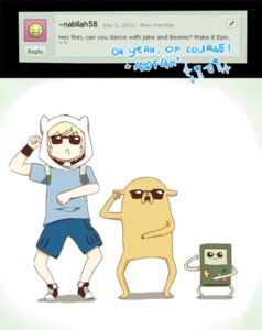 Rating: Safe Score: 0 Tags: 2012 2d_animation :< :d adventure_time animated animated_gif ask-awesome-finn bmo brother_(lore) brothers_(lore) canid canine canis cartoon_network clothing dancing domestic_dog e621 english_text eyewear femboy finn_the_human gangnam_style group hair handheld_console hood human humor jake_the_dog loop machine male mammal meme mo_(adventure_time) monochrome motion_tweening robot short_playtime sibling_(lore) simple_background smile sunglasses text white_background User: bunchy7s