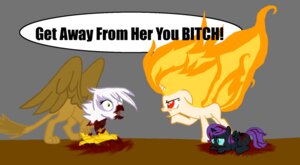 Rating: Questionable Score: 0 Tags: angry avian beak blood bodily_fluids bronyboy e621 equid equine fan_character feathered_wings feathers female feral fire friendship_is_magic fur gilda_(mlp) group gryphon hasbro horn horse mammal mother_(lore) my_little_pony mythological_avian mythological_creature mythological_equine mythology nyx_(pen_stroke) parent_(lore) past_sins_(fanfic) pony purple_body purple_fur tail tail_tuft tuft twilight_sparkle_(mlp) unicorn winged_unicorn wings User: bunchy7s