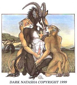 Rating: Explicit Score: 0 Tags: 1999 antelope anthro anthro_on_anthro ball_fondling balls bovid cloud dark_natasha e621 english_text erection felid female fondling genitals grazing_antelope group group_sex handjob hooves interspecies kissing kneeling lion low_res male male/female mammal nude outside pantherine penile penis predator/prey sable_antelope sex signature sky tail text threesome trio User: bunchy7s
