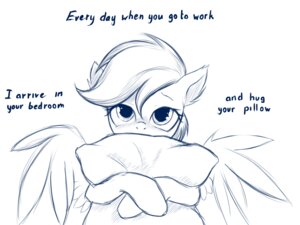 Rating: Safe Score: 0 Tags: 2013 4:3 blue_and_white e621 english_text equid equine feathered_wings feathers female feral friendship_is_magic hair hasbro hug hugging_object hugging_pillow long_hair looking_at_viewer mammal monochrome my_little_pony mythological_creature mythological_equine mythology pegasus pillow rainbow_(artist) rainbow_dash_(mlp) simple_background solo text white_background wings User: bunchy7s Rating: Safe Score: 0 Tags: 2013 4:3 blue_and_white e621 english_text equid equine feathered_wings feathers female feral friendship_is_magic hair hasbro hug hugging_object hugging_pillow long_hair looking_at_viewer mammal monochrome my_little_pony mythological_creature mythological_equine mythology pegasus pillow rainbow_(artist) rainbow_dash_(mlp) simple_background solo text white_background wings User: bunchy7s