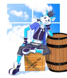 Rating: Safe Score: 0 Tags: anthro barrel box canid canine canis capri_pants clothed clothing container e621 ear_piercing hair hi_res looking_at_viewer male mammal midriff mohawk piercing ponytail rou_kemonone solo tokonatu utau wolf User: bunchy7s