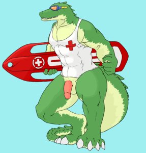 Rating: Explicit Score: 0 Tags: abs animal_genitalia anthro athletic balls biceps big_muscles big_penis biped bottomless claws clothed clothing countershading crocodile crocodilian e621 eyewear fangs flaccid genitals goggles green_body green_skin grin half-erect humanoid_genitalia humanoid_penis league_of_legends lifeguard male muscular muscular_anthro muscular_male non-mammal_balls pecs penis pool_party_renekton pose renekton reptile rescue_buoy riot_games scales scalie sheath shirt smile solo standing tank_top teeth tencent toe_claws topwear wmruckwr User: bunchy7s